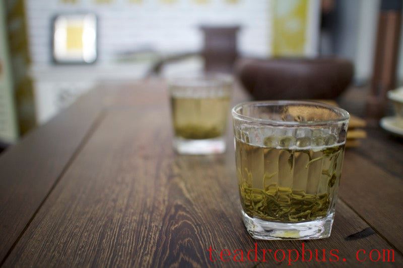 Fuzhou jasmine tea in glass