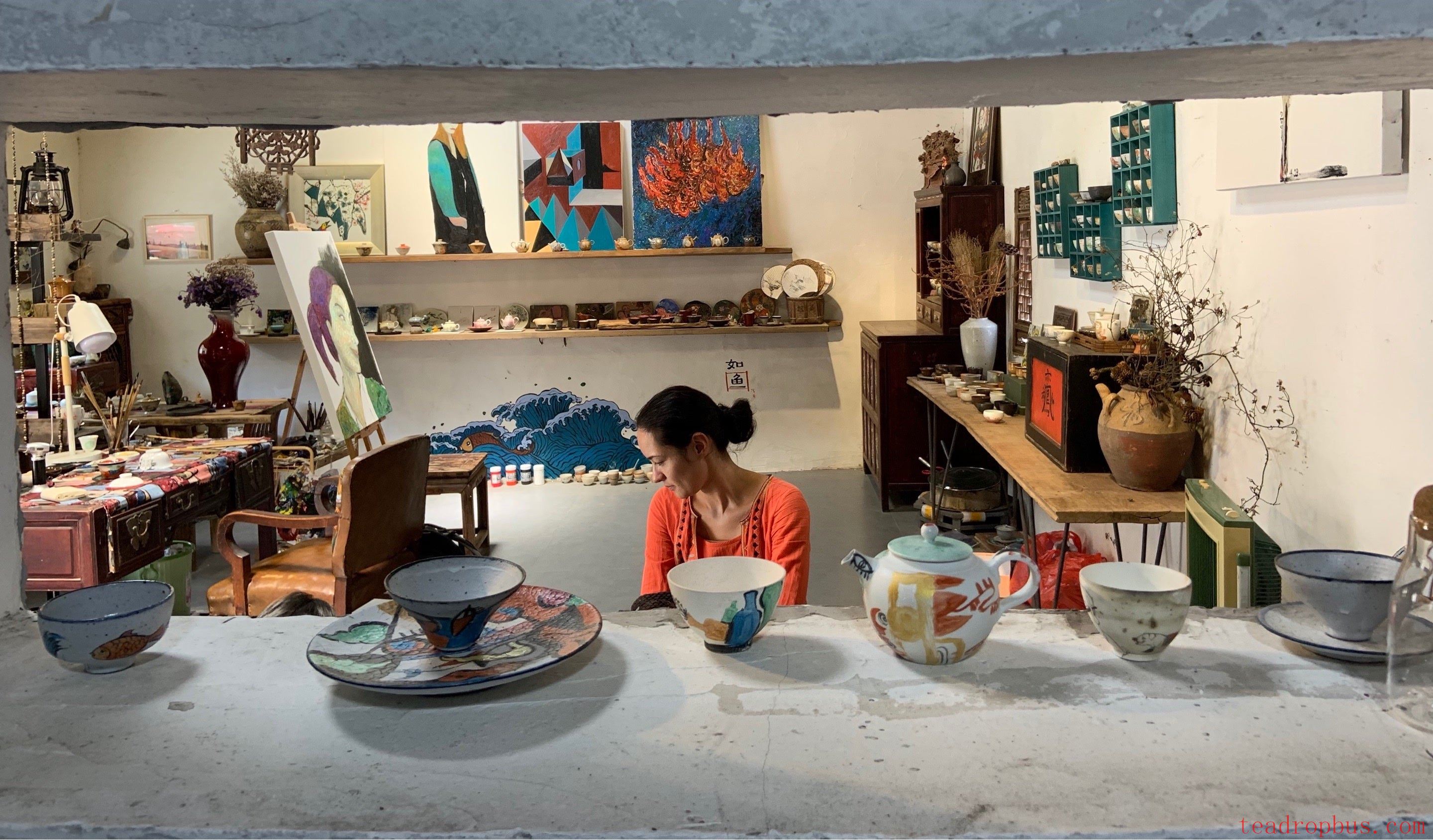 Tea porcelain in Jingdezhen