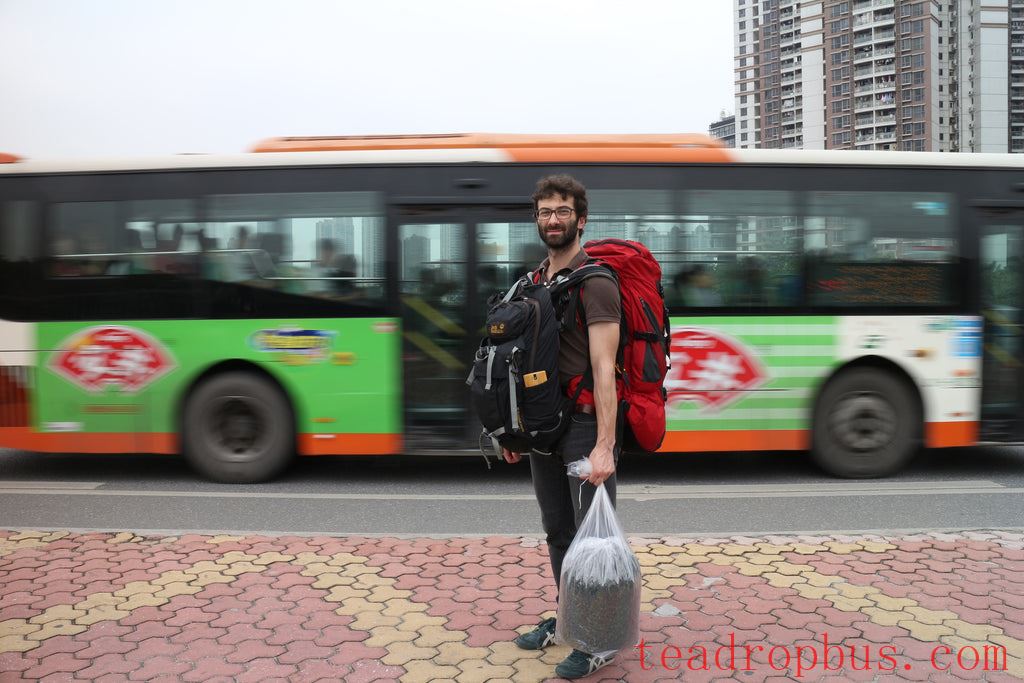 Walking with three bags full