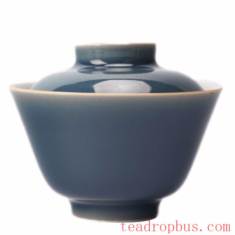 blue jingdezhen gaiwan large button