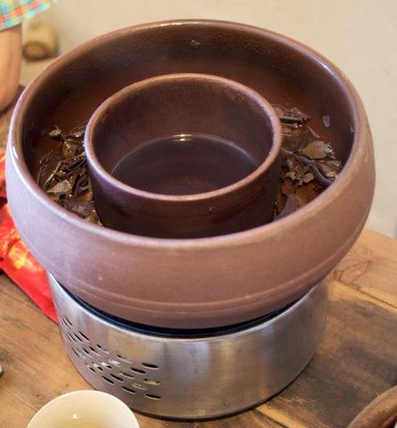 Boiling white tea